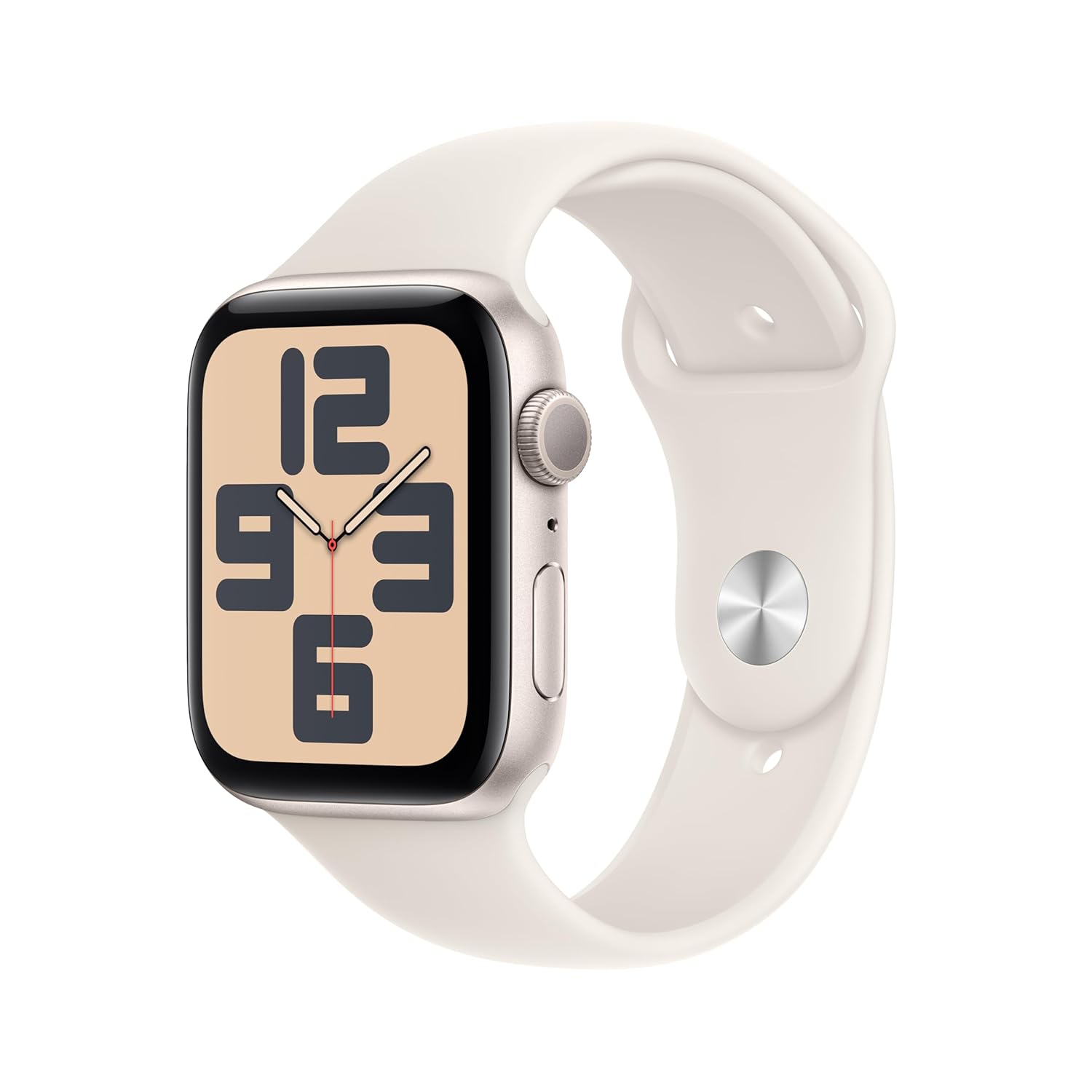 Apple Watch SE (2nd Gen)[GPS 44mm] Smartwatch with Aluminum Case with Starlight Sport Band